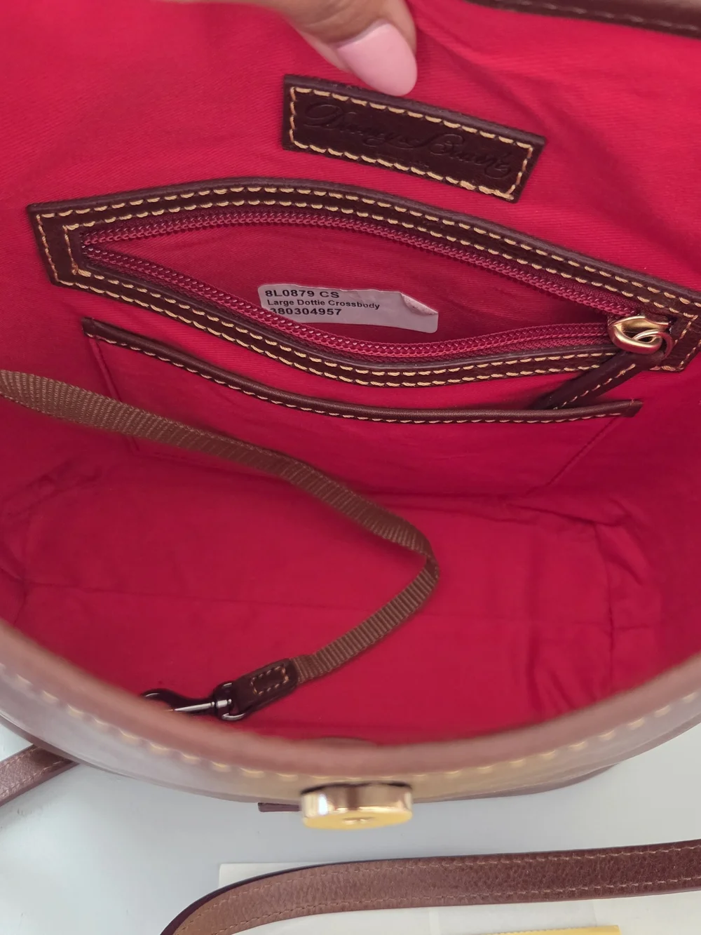 Dooney & Bourke Florentine Large Dottie Crossbody  Chestnut